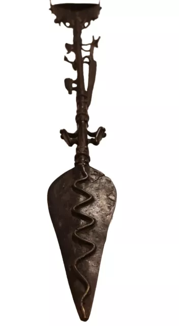 Intricate African Dogon Tribal Iron(?) Object 118cm With Animal Motives from XX