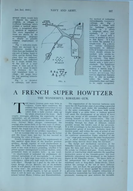 1914 Ww1 Article & Pics French Howitzer Rimailho Gun Creusot Gun 2