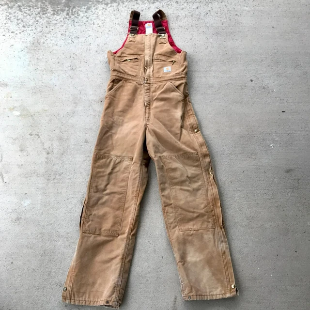 Vintage Carhartt R04 Insulated Double Knee Bibs 34x34