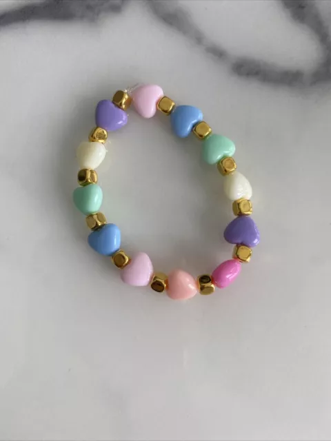 Clay Bead Bracelet: Pastel Rainbow