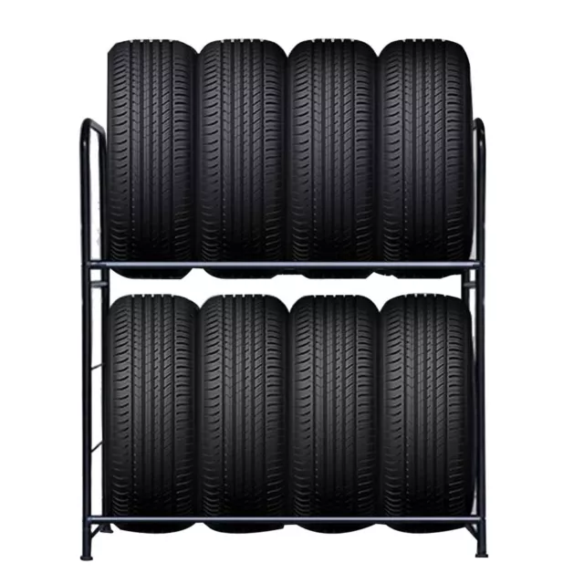117x107x46 cm estantería para neumáticos soporte para neumáticos estantería de taller estantería de almacenamiento 8 estantería para neumáticos