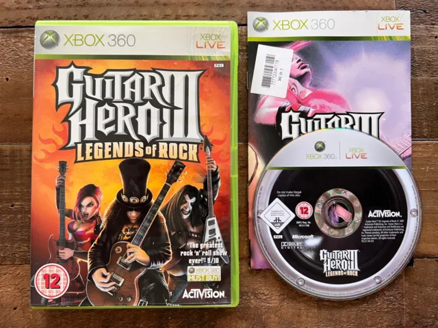 Guitar Hero 3 Legends Of Rock - Xbox 360 UK PAL Game Complete With Manual
