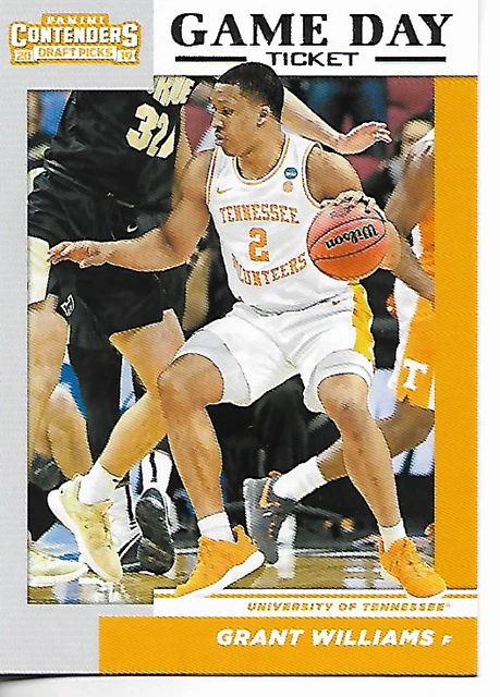 2019-20 Panini Contenders Draft Picks Grant Williams Game Day Ticket Insert