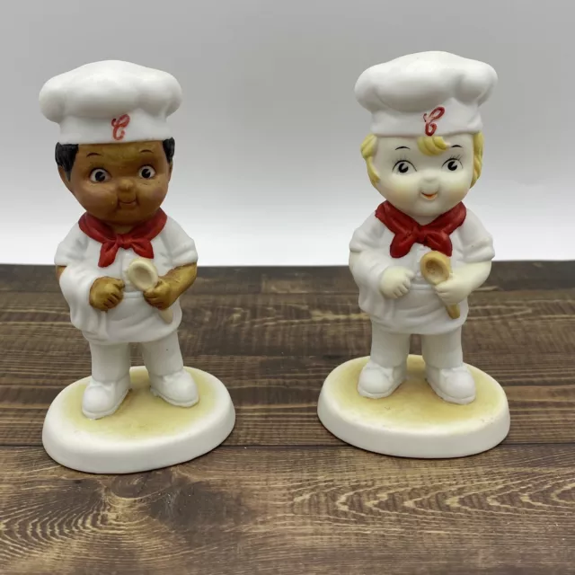 Campbell Kids Soup Figurines Vintage Little Chefs Spoon Porcelain Boys 1993 Gift