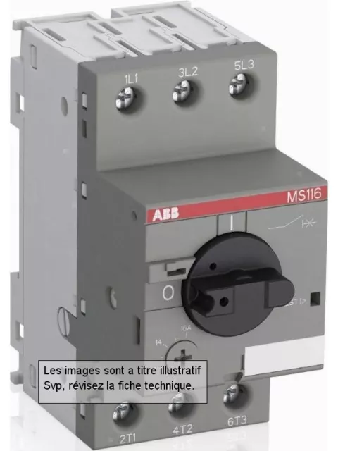 ABB Disjoncteur moteur MS116 1.00 à 1.60- 1SAM250000R1006-depart  moteur
