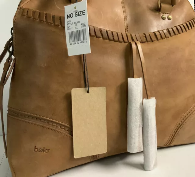 🏯 Bolo Zip Closure Leather Satchel Handbag, Brown🆕AS SHOWN‼️ 3