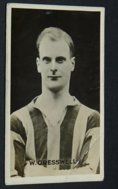 Dc Thomson Card Football 1925 Warney Cresswell Sunderland Black Cats Angleterre