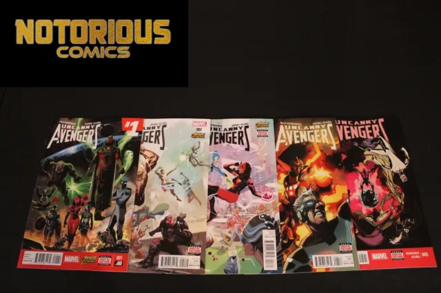 Uncanny Avengers 1-5 Complete Comic Lot Run Set Marvel Collection Remender