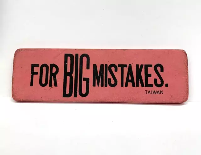 Jumbo 6.25” Large Pink Rubber For Big Mistakes Humor use as Paperweight