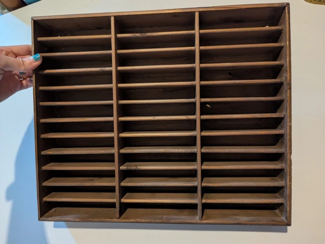 Biscottini Vetrina Vetrinetta Bacheca Piattaia Espositore In Legno Noce Shabby A Muro Da Parete Da Appendere Da Collezione Vintage L86XPR21XH75 CM Made In Italy