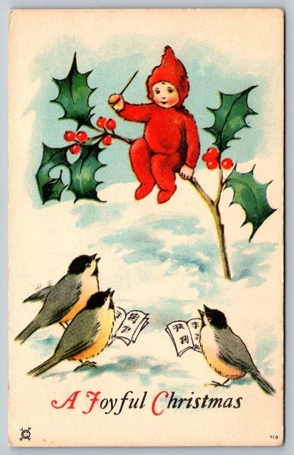 Vintage Xmas Christmas Postcard - Fryeburg Maine Cancel 1926