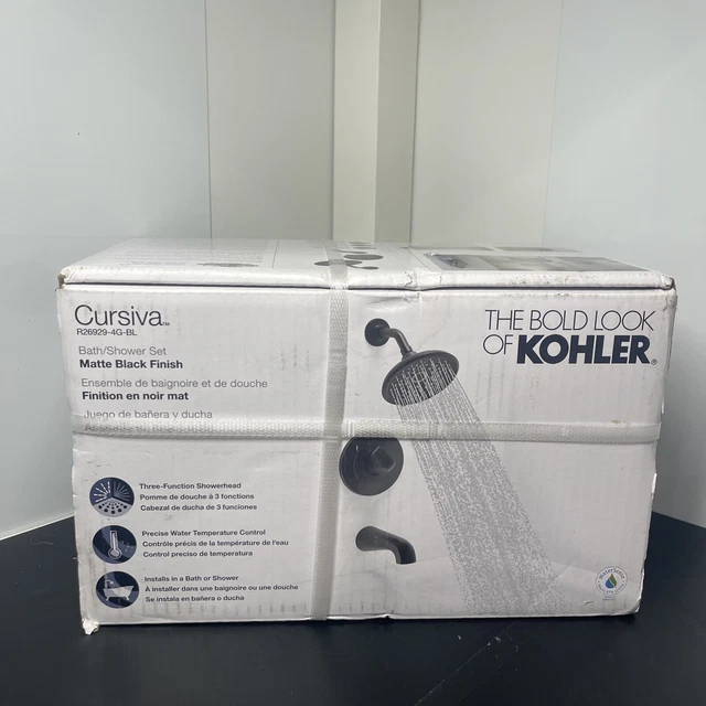 KOHLER CURSIVA R269294GBL 3Spray Tub/Shower Faucet Matte Black 8635