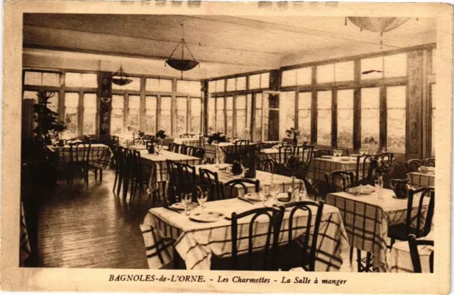 CPA BAGNOLES-de-l'ORNE- Les charmettes - La salle a manger (195903)