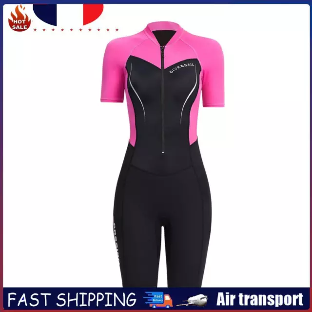 DIVE SAIL Neoprene Scuba Snorkel Swimming Women Body Wetsuits (Pink XL) FR