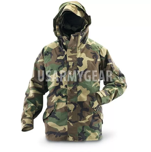 US Army Cold Wet Weather Gen 1 ECWCS Waterproof Woodland Goretex Parka Jacket