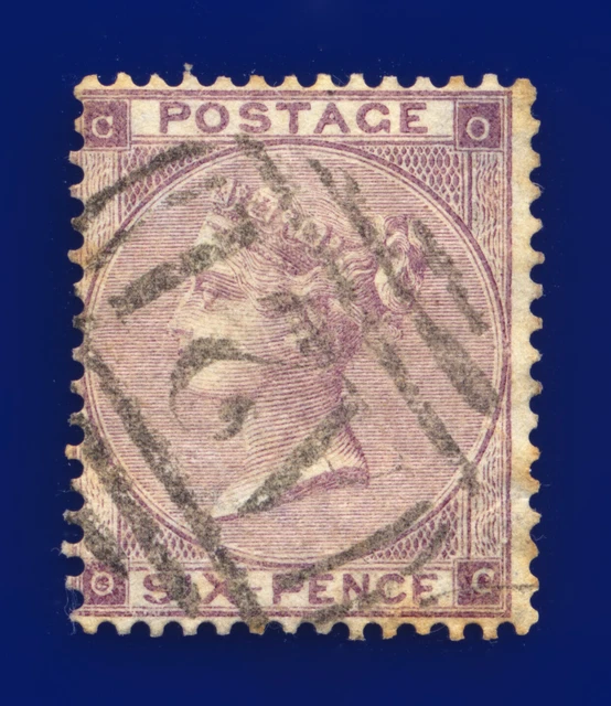 1862 SG84 6d Lilac J71(2) Misperf Redhill Good Used Cat £140 djdm