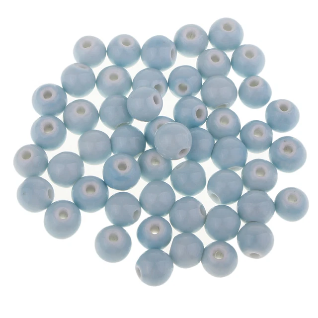50 Stück Keramik Perlen Spacer Perlen Spacer Zwischenperlen Schmuck DIY Basteln