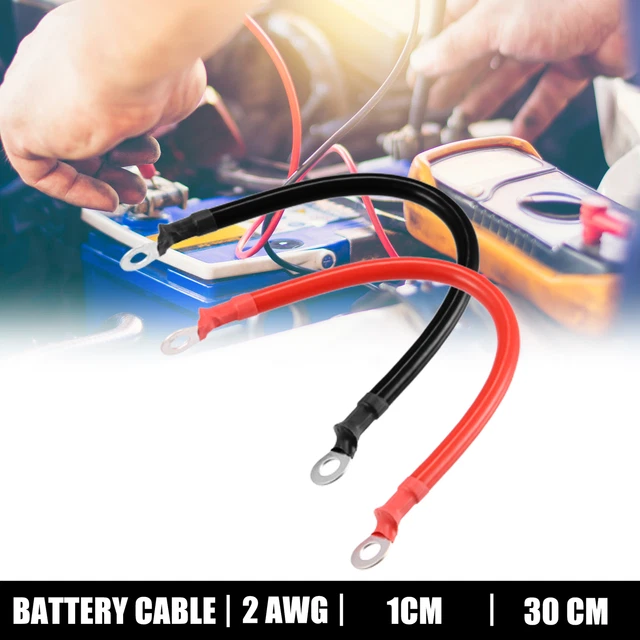 Cavi Batteria ABSOPRO Inverter 8 AWG 20 Pollici - Coppia Nero/Rosso Per Auto Camper Barche Alimentazione Elettrica