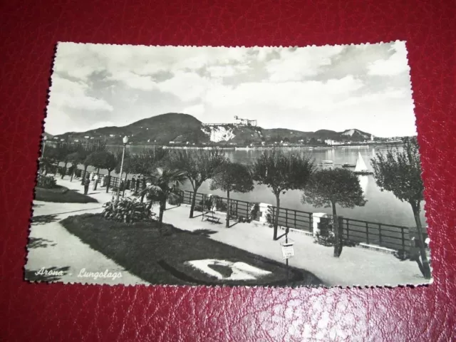 Cartolina Arona - Lungolago 1954.