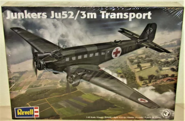 1999 REVELL MONOGRAM Pro Modeler 1:48 Scale Junkers Ju 52/3M Transport ...