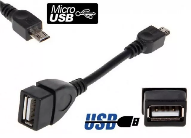 3 X Câble Adaptateur Micro USB OTG hôte - USB 2.0 2