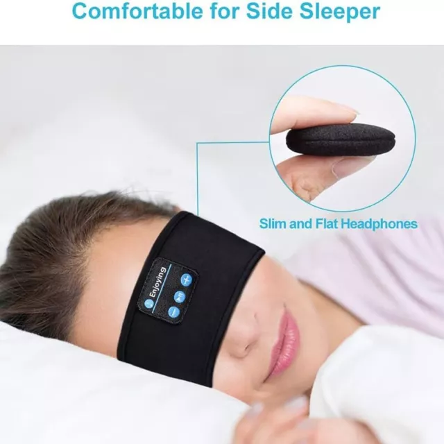 Wireless Bluetooth Sleeping Headphones Headband Thin Soft Elastic Comfortable Mu 2