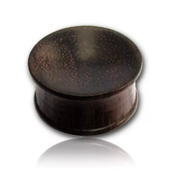 Pair Concave Sono Wood Plugs Tunnels Gauges Organic Wooden Plug Earring