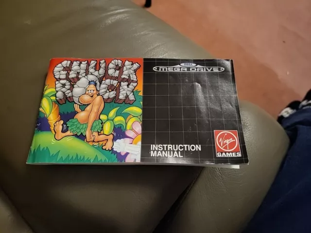 Chuck Rock Sega Mega Drive Instruction Manual Only