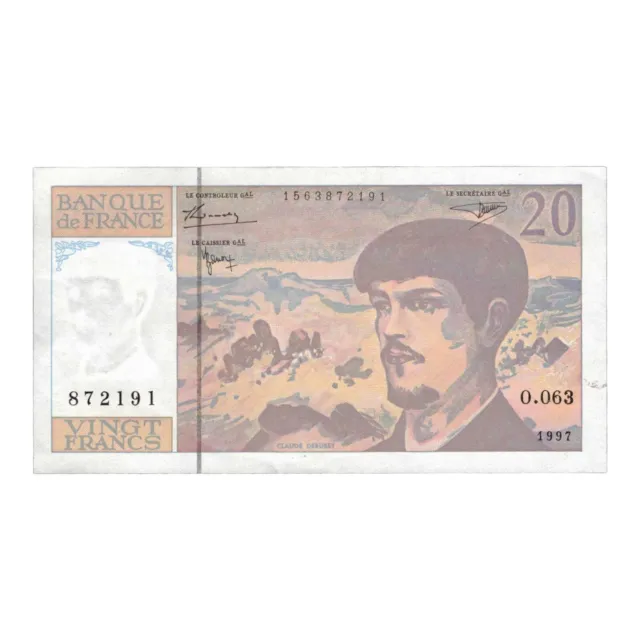 Frankreich - Banknote 20 Francs Debussy - 1997 - O.063 - MS + Fayette