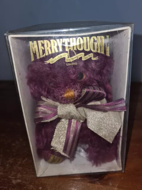 Merrythought Millenium Micro Cheeky  Purple Angel Woth Box 6inches