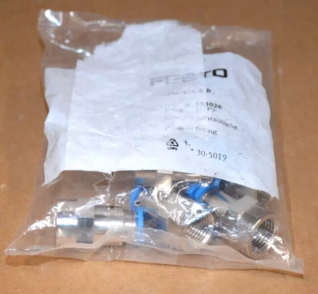 10 Stück Festo QSF-1/4-8-B Steckverschraubung 153026 NEU OVP