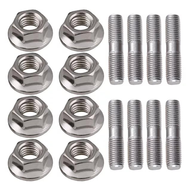 8set Exhaust manifold Stud & Nut kit Fit For Toyota Nissan Honda Stainless Steel