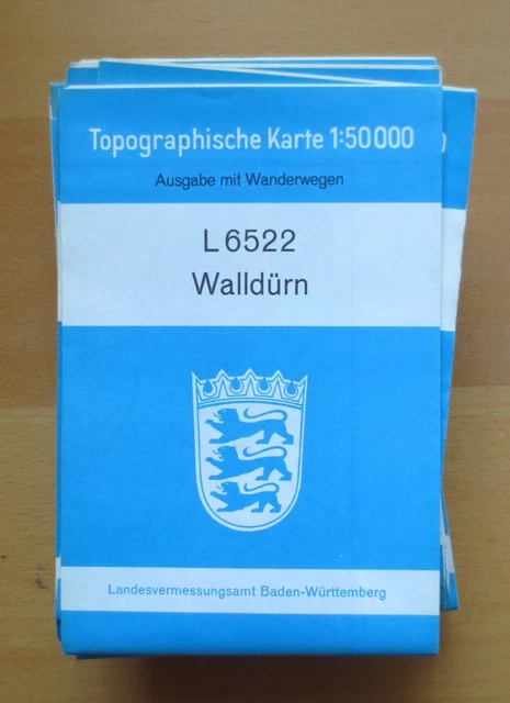 r1-1) Topographische Karte 1 : 50000   Walldürn   L 6522
