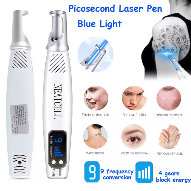 Skin Freckle Mole Dark Spot Pigment Tattoo Removal Laser Pen LED Picosecond Pen