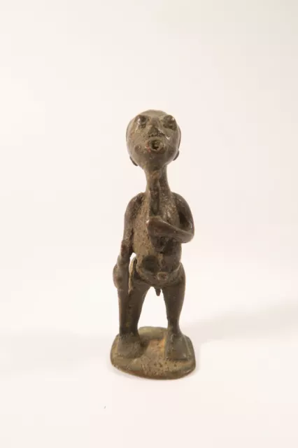 Kleine Baule Bronzefigur 6cm EX38 Baoule Bronze figure Afrozip