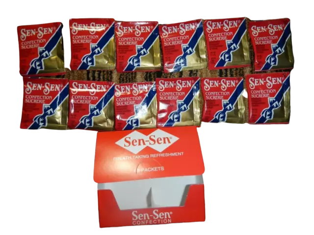 Old VINTAGE candy SEN SEN mint licorice breath freshener mint 12-PACKETS 1-box