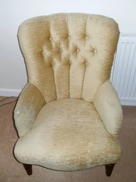 slipper chair bedroom upholstered victorian style needs re upholstering