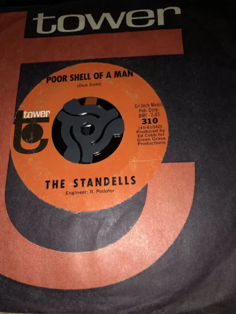 The STANDELLS 7”  1965 MINT VINYL 45rpm  Beat Mod  TOWER ( Poor Shell Of A Man )