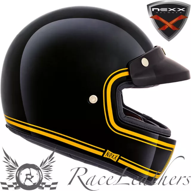 Nexx Xg100 Devon Retro Motorcycle Helmet + Clip On Goggle Style Face Shield