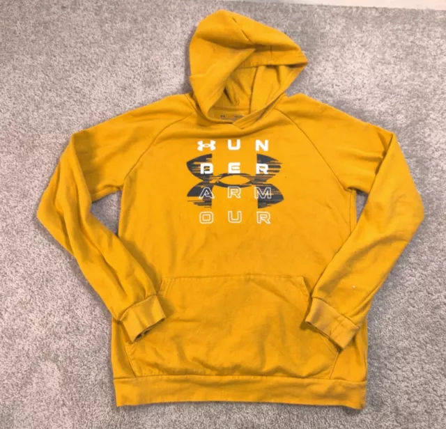 Under Armour Boys Hoodie Gold Extra Large Sweatshirt Long Sleeve Youths