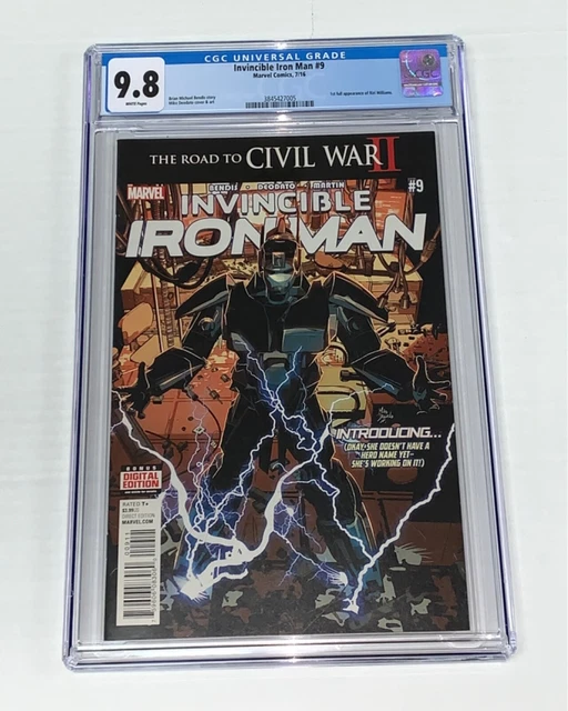 INVINCIBLE IRON MAN #9 CGC 9.8 Marvel 2016 1st Full Appearance Riri Williams