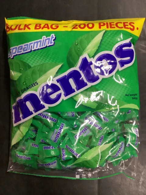 Mentos Spearmint Bulk Bag 200 Individually Wrapped Pieces Confectionery Cheap