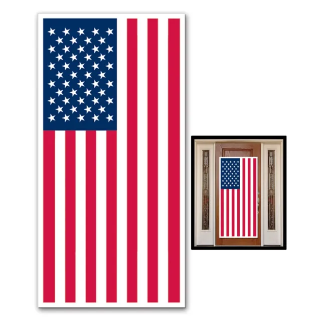 USA American Patriotic Flag Party DOOR BANNER Photo Scene Prop Decoration