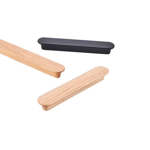 Kitchen handles timber Drawer Cabinet pull cupboard door furniture black wood