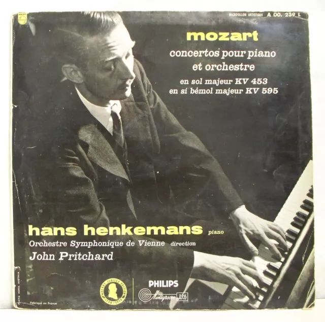 33 RPM Mozart Vinyl LP 12 " Conct. Piano Orch. Pritchard Hans Kenkemans Rare