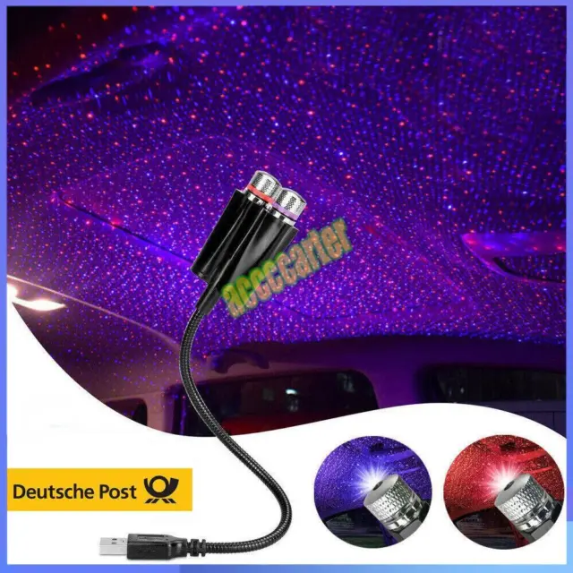 Techo de coche USB atmósfera interior cielo estrellado lámpara proyector estrella luz nocturna