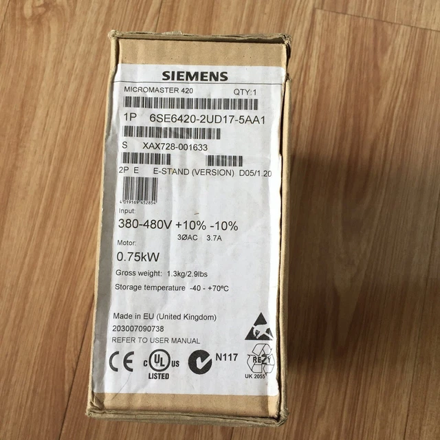 New In Box Siemens 6SE6440-2UD21-5AA1 6SE6 440-2UD21-5AA1 Inverter – XG eqpt