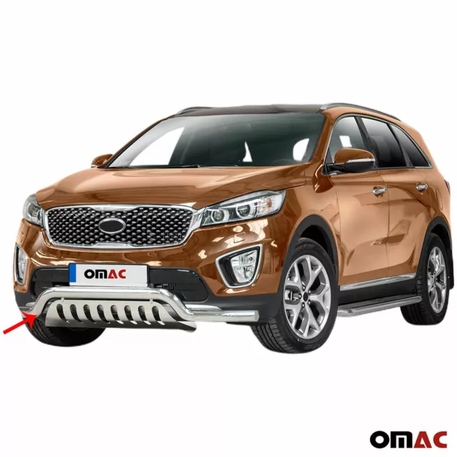 Frontschutzbügel Frontbügel für Kia Sorento 2015-2018 Edelstahl mit ABE Silber 2