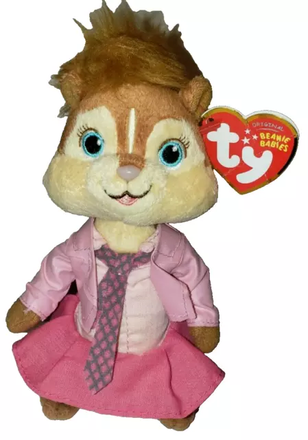 CT* Ty Beanie Baby - BRITTANY the Chipette 7" Alvin and the Chipmunks MWCT