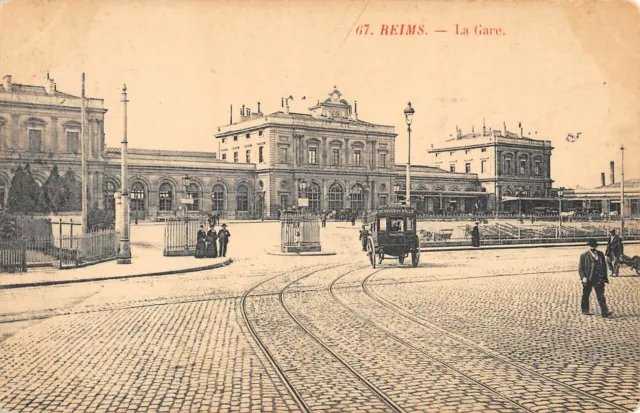 Cpa 51 Reims La Gare